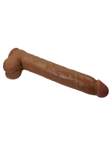 PRETTY LOVE DANY REALISTIC FLEXIBLE DILDO WITH SUCTION CUP 36 CM O 56 CM BROWN