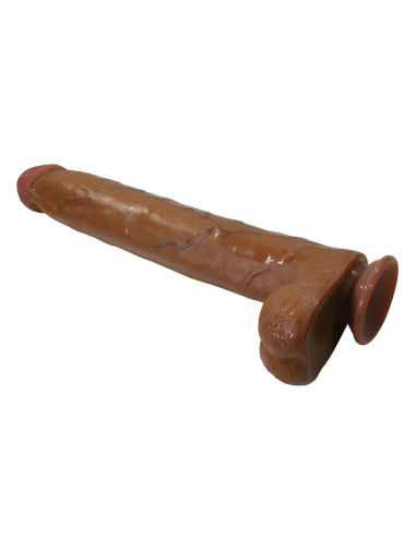 PRETTY LOVE DANY REALISTIC FLEXIBLE DILDO WITH SUCTION CUP 36 CM O 56 CM BROWN