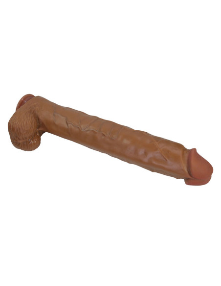 PRETTY LOVE PAT REALISTIC FLEXIBLE DILDO WITH SUCTION CUP 40 CM O 6 CM BROWN