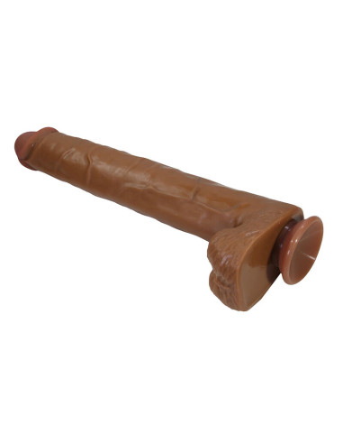 PRETTY LOVE PAT REALISTIC FLEXIBLE DILDO WITH SUCTION CUP 40 CM O 6 CM BROWN