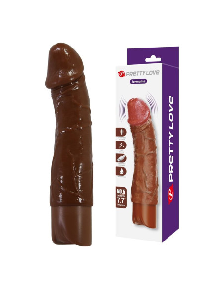 PRETTY LOVE DONALD REALISTIC VIBRATOR 195 CM O 4 CM BROWN