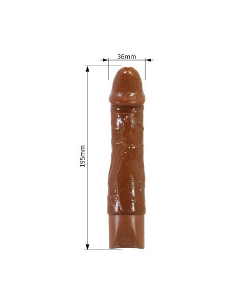 PRETTY LOVE DONALD REALISTIC VIBRATOR 195 CM O 4 CM BROWN
