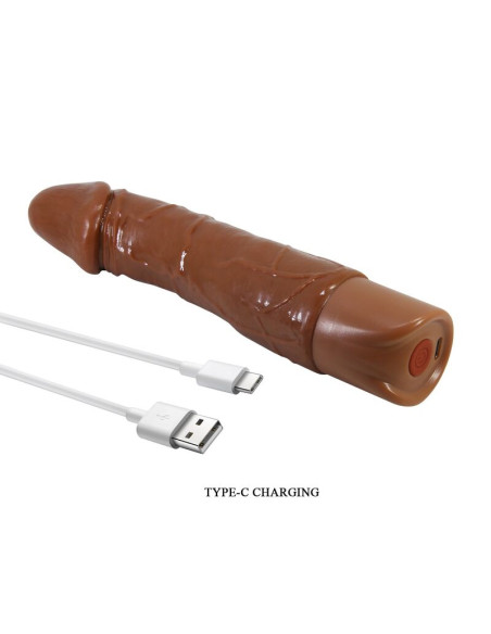PRETTY LOVE DONALD REALISTIC VIBRATOR 195 CM O 4 CM BROWN