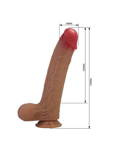 PRETTY LOVE ORSEN REALISTIC SILICONE DILDO WITH SUCTION CUP 277 CM O 5 CM