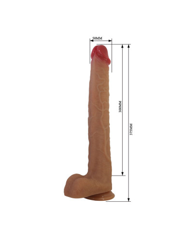 PRETTY LOVE TERIN PLUS REALISTIC SILICONE DILDO WITH SUCTION CUP 376 CM O 55 CM