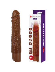PRETTY LOVE KESSLER REALISTIC VIBRATING DILDO WITH 10 VIBRATION MODES AND 10 THROWS 22 CM BROWN