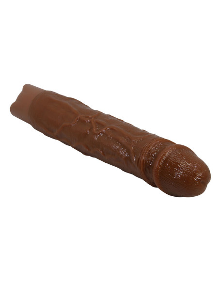 PRETTY LOVE KESSLER REALISTIC VIBRATING DILDO WITH 10 VIBRATION MODES AND 10 THROWS 22 CM BROWN