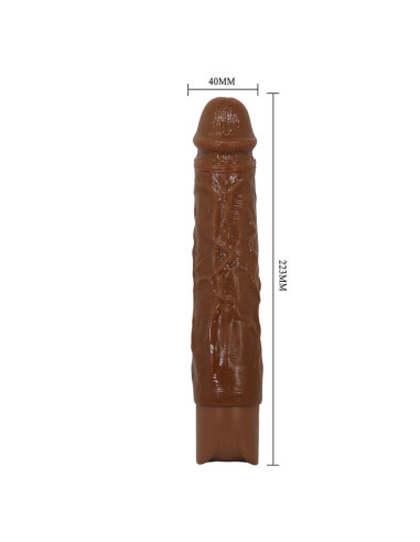 PRETTY LOVE KESSLER REALISTIC VIBRATING DILDO WITH 10 VIBRATION MODES AND 10 THROWS 22 CM BROWN