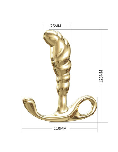 PRETTY LOVE JACK ZINC ALLOY PROSTATE MASSAGER GOLD