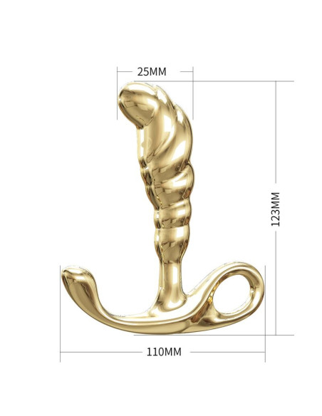 PRETTY LOVE JACK ZINC ALLOY PROSTATE MASSAGER GOLD