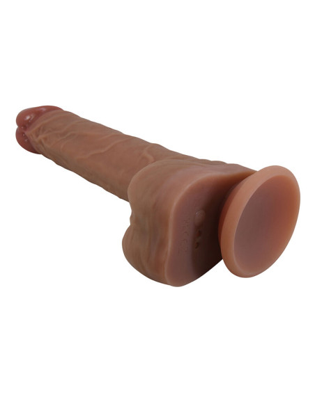 PRETTY LOVE JONATHAN REALISTIC THRUSTING VIBRATOR WITH REMOTE CONTROL BROWN