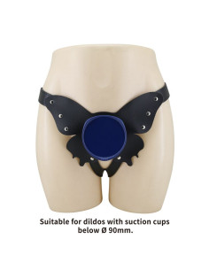 PRETTY LOVE UNIVERSAL STRAP ON HARNESS BRIEFS BLACK AND BLUE 2