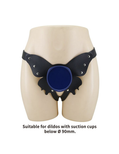 PRETTY LOVE UNIVERSAL STRAP ON HARNESS BRIEFS BLACK AND BLUE