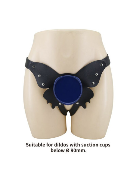 PRETTY LOVE UNIVERSAL STRAP ON HARNESS BRIEFS BLACK AND BLUE