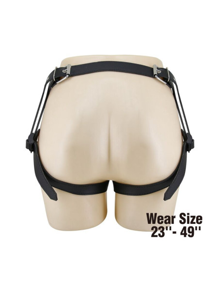 PRETTY LOVE UNIVERSAL STRAP ON HARNESS BRIEFS BLACK AND BLUE