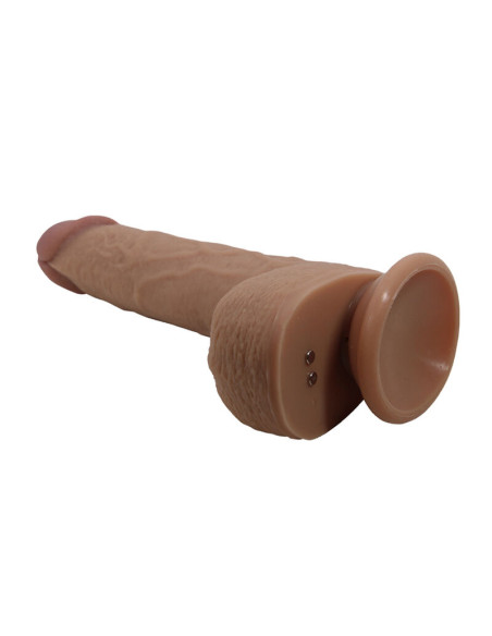 PRETTY LOVE TOMMY REALISTIC THRUSTING VIBRATOR WITH REMOTE CONTROL DARK BROWN