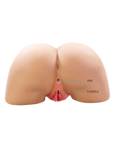 CRAZY BULL OLIVIA DOUBLE VAGINAL AND ANAL VIBRATING MASTURBATOR FLESH 2