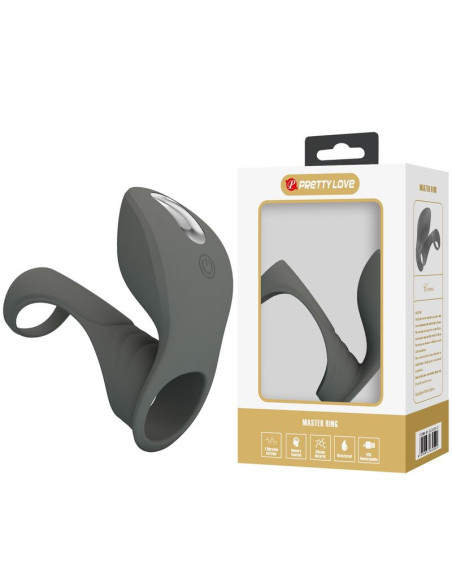 PRETTY LOVE RECHARGEABLE VIBRATING RING WITH DUAL STIMULATOR