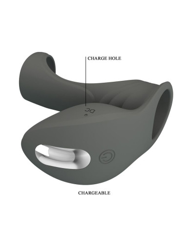 PRETTY LOVE RECHARGEABLE VIBRATING RING WITH DUAL STIMULATOR