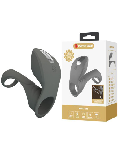 PRETTY LOVE RECHARGEABLE VIBRATING RING WITH DUAL STIMULATOR