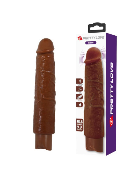 PRETTY LOVE GAVIN REALISTIC VIBRATOR 25 CM O 5 CM BROWN