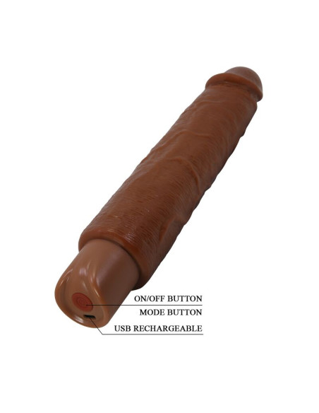 PRETTY LOVE GAVIN REALISTIC VIBRATOR 25 CM O 5 CM BROWN