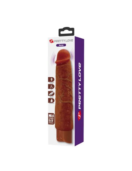 PRETTY LOVE GAVIN REALISTIC VIBRATOR 25 CM O 5 CM BROWN