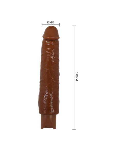 PRETTY LOVE GAVIN REALISTIC VIBRATOR 25 CM O 5 CM BROWN