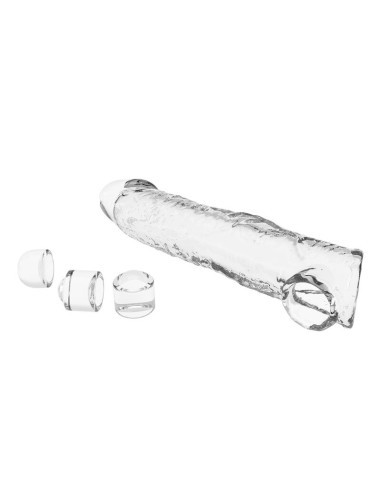 PRETTY LOVE ADJUSTABLE PENIS EXTENSION SLEEVE 26 CM O 4 CM TRANSPARENT