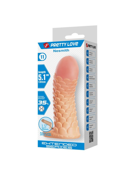 PRETTY LOVE NESMITH PENIS EXTENSION SLEEVE 13 CM O 38 CM NATURAL