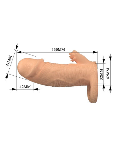 PRETTY LOVE RODERIC PENIS EXTENSION SLEEVE 13 CM O 38 CM NATURAL