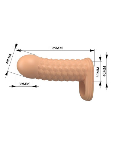 PRETTY LOVE WOLFRAM PENIS EXTENSION SLEEVE 115 CM O 38 CM NATURAL