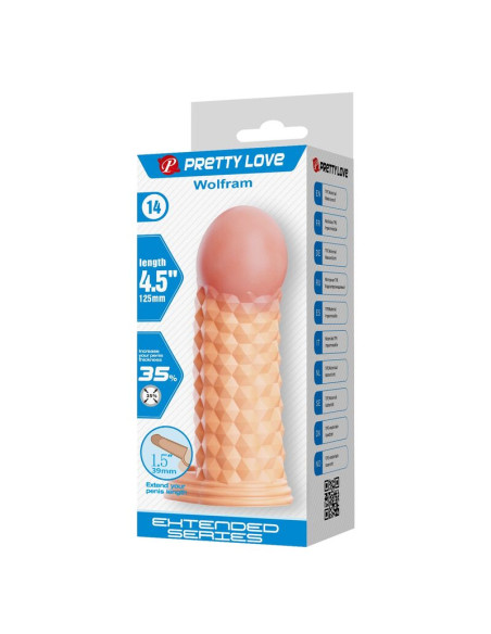 PRETTY LOVE WOLFRAM PENIS EXTENSION SLEEVE 115 CM O 38 CM NATURAL