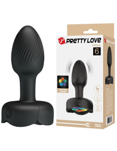 PRETTY LOVE RECHARGEABLE VIBRATING ANAL PLUG 10 MODES BLACK