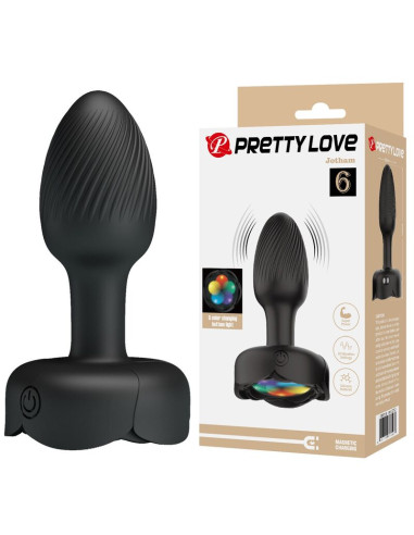 PRETTY LOVE RECHARGEABLE VIBRATING ANAL PLUG 10 MODES BLACK