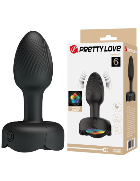 PRETTY LOVE RECHARGEABLE VIBRATING ANAL PLUG 10 MODES BLACK