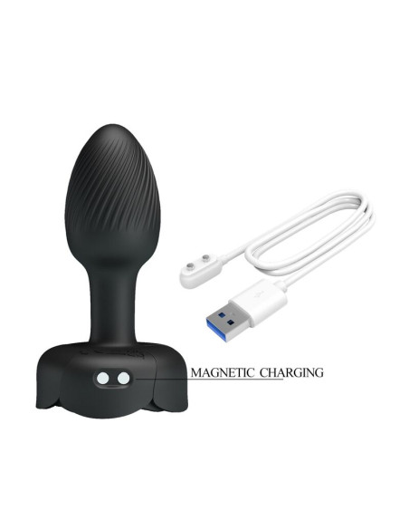 PRETTY LOVE RECHARGEABLE VIBRATING ANAL PLUG 10 MODES BLACK