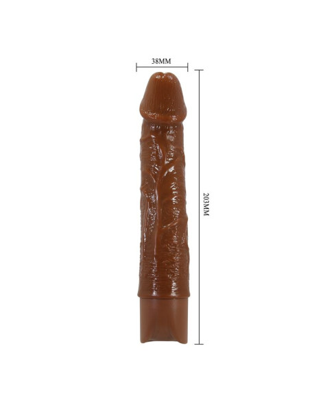 PRETTY LOVE LEONARDO REALISTIC VIBRATOR 20 CM O 4 CM BROWN