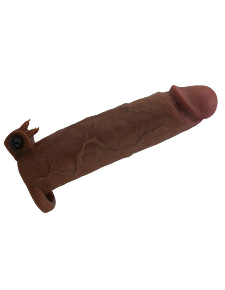 PRETTY LOVE XERXES VIBRATING PENIS SLEEVE 22 CM O 45 CM BROWN