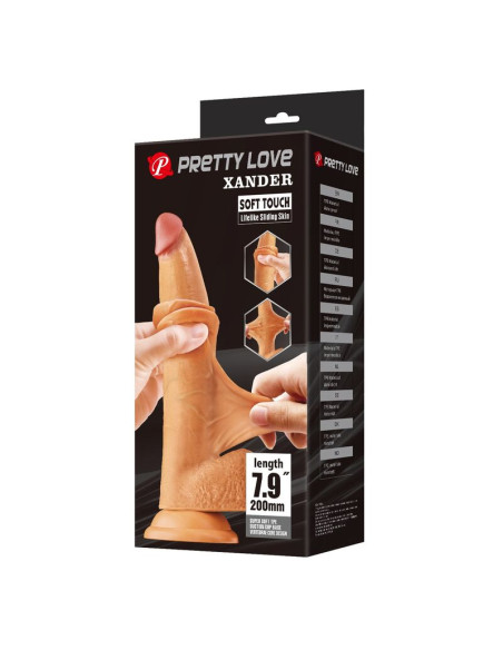 PRETTY LOVE XANDER REALISTIC DILDO 20 CM O 5 CM NATURAL