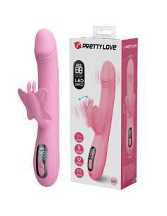 PRETTY LOVE BELLA RABBIT VIBRATOR WITH BUTTERFLY STIMULATION AND LED PINK