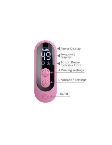 PRETTY LOVE BELLA RABBIT VIBRATOR WITH BUTTERFLY STIMULATION AND LED PINK