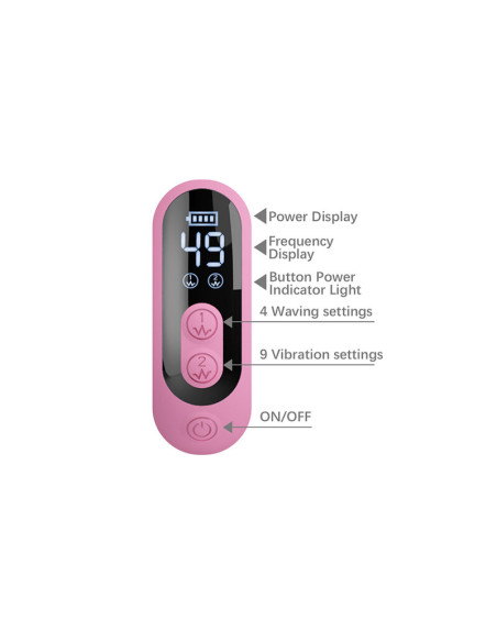 PRETTY LOVE BELLA RABBIT VIBRATOR WITH BUTTERFLY STIMULATION AND LED PINK