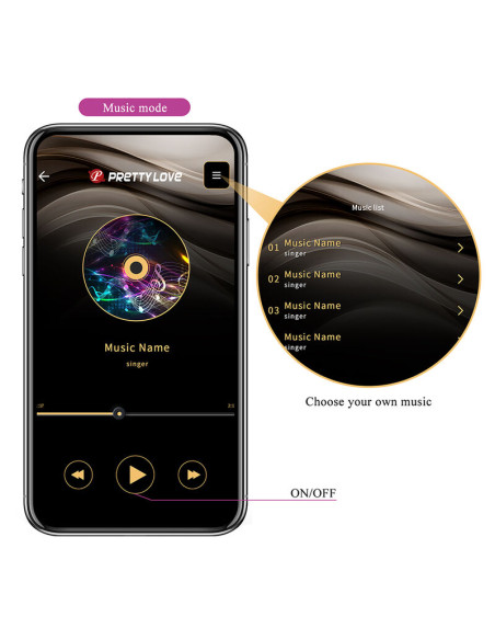 PRETTY LOVE HAZELYNN 12 FUNCTION APP CONTROL MASSAGER PINK