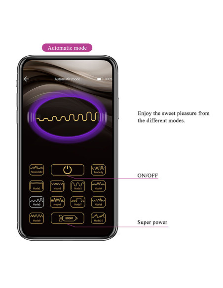PRETTY LOVE HAZELYNN 12 FUNCTION APP CONTROL MASSAGER PINK