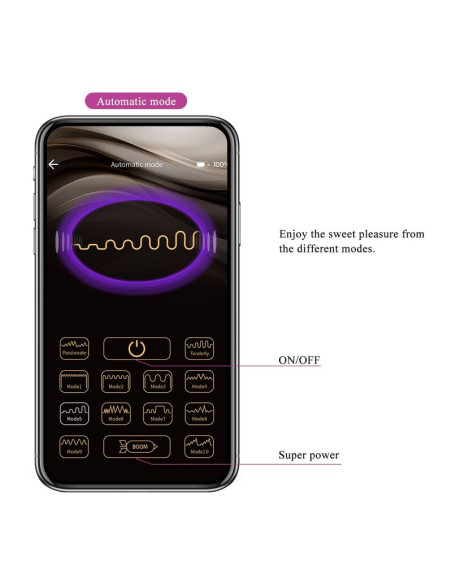 PRETTY LOVE PULSEN APP CONTROL VIBRATING EGG 12 FUNCTIONS USB RECHARGEABLE PINK