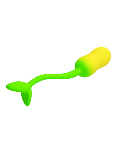 PRETTY LOVE PULSEN APP CONTROL VIBRATING EGG 12 FUNCTIONS USB RECHARGEABLE GREEN YELLOW