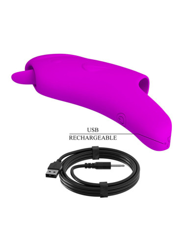 PRETTY LOVE PETERSON HONEY FINGER RECHARGEABLE FINGER VIBRATOR PURPLE