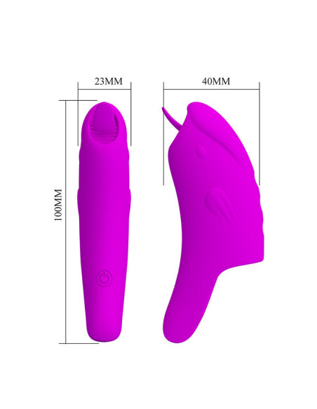 PRETTY LOVE PETERSON HONEY FINGER RECHARGEABLE FINGER VIBRATOR PURPLE
