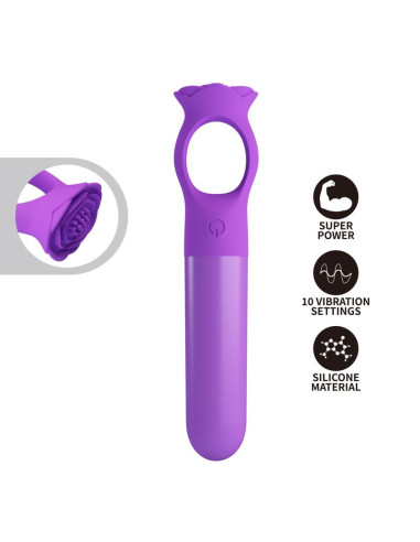 PRETTY LOVE GIANA RECHARGEABLE MINI VIBRATOR MASSAGER PURPLE